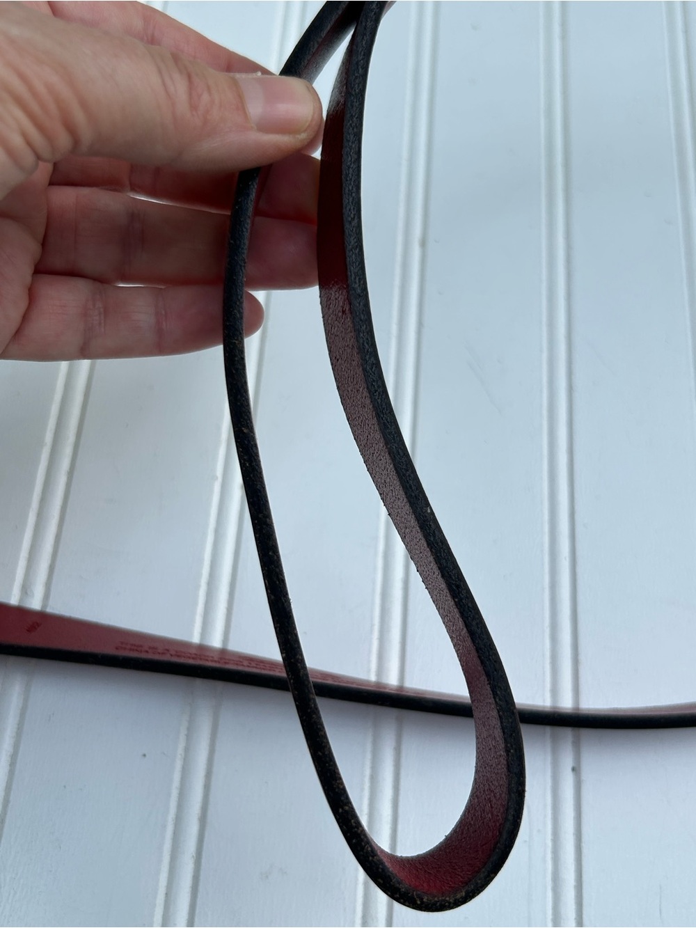 Coach Red Leather Dog Leash Silver Hardware NWOT - Picture 7 of 8